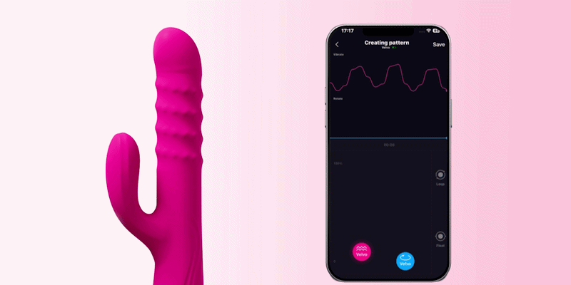 Velvo-World's First Patented Rolling Bead G-Spot & Clit Rabbit Vibrator
